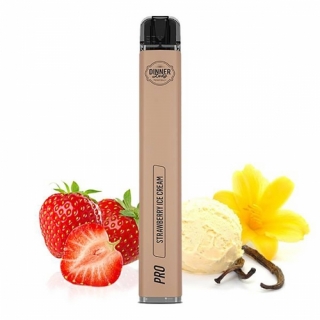 Dinner Lady Vape Pen Pro - Strawberry Ice Cream Einweg E-Zigarette 2ml 20mg/ml