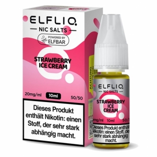 ELFLIQ Strawberry Ice Cream Liquid 10ml 10mg/ml Nikotinsalz