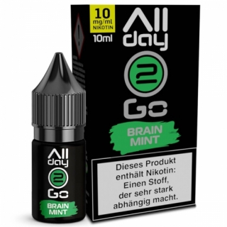 Allday 2 Go Brainmint Liquid 10ml Hybrid Nikotinsalz