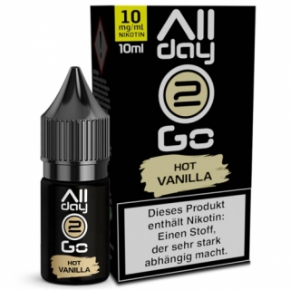 Allday 2 Go Hot Vanilla Liquid 10ml Hybrid Nikotinsalz
