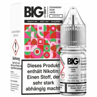 Big Tasty Candyrush Series - Strawberry Sour Laces Liquid 10ml Nikotinsalz