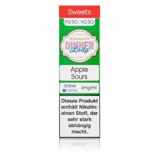 Dinner Lady -Sweets- Apple Sours Liquid 3mg/ml