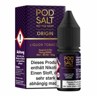 Pod Salt Origin - Liquor Tobacco Liquid 10ml 11mg/ml Nikotinsalz